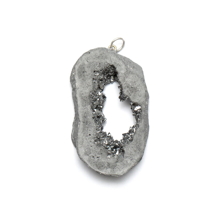 Ornament Geode in Silver