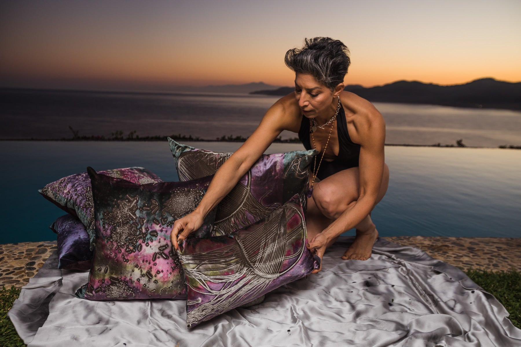 Dream Catcher Phoenix Night Solana Signature Velvet Pillows