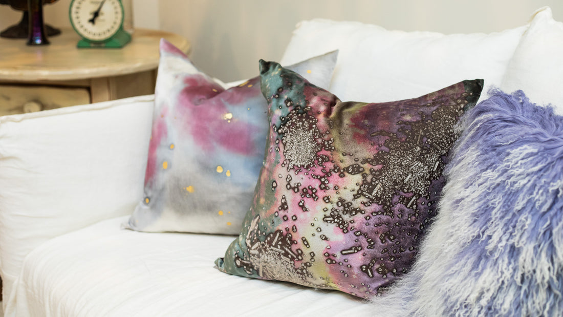 Phoenix Sky Mineral Cobble Signature Velvet Pillows