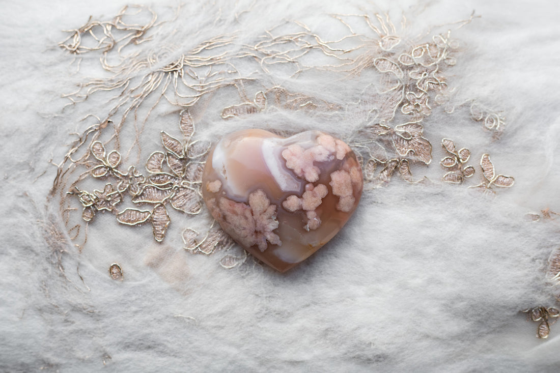 Agate Sakura Heart